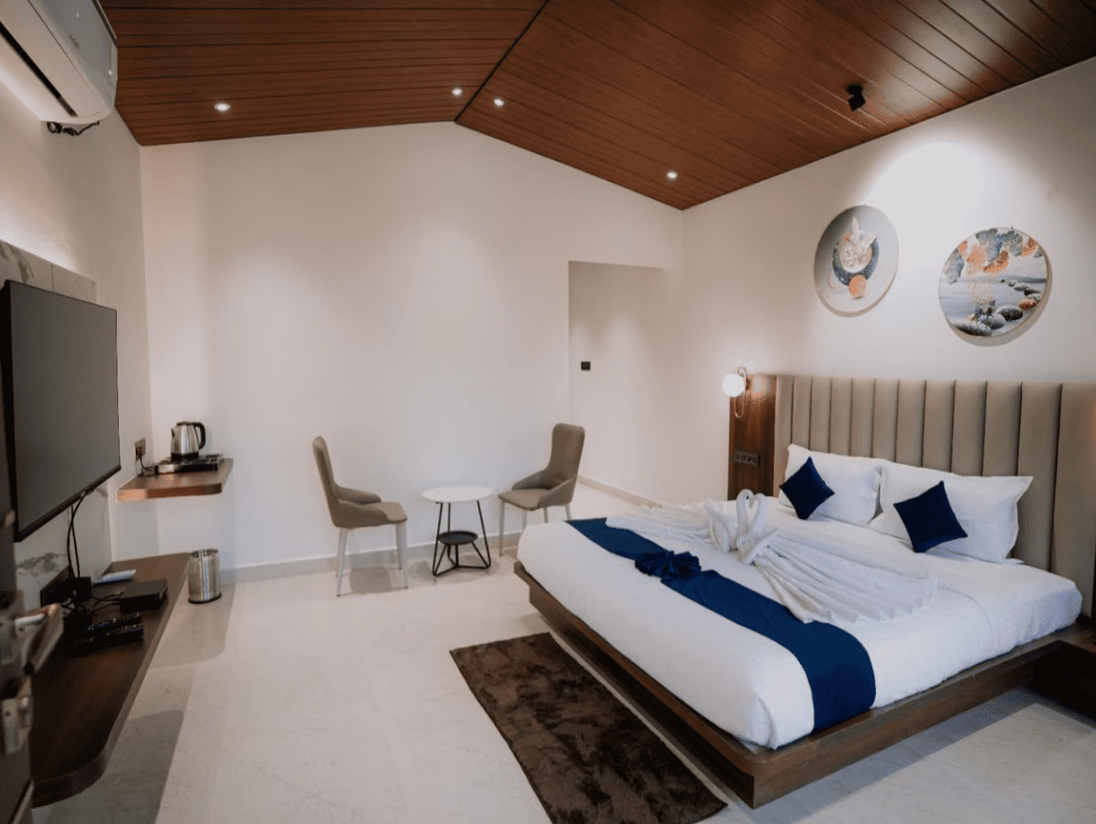 Royal Deluxe room at Shagun Farms The Village Resort